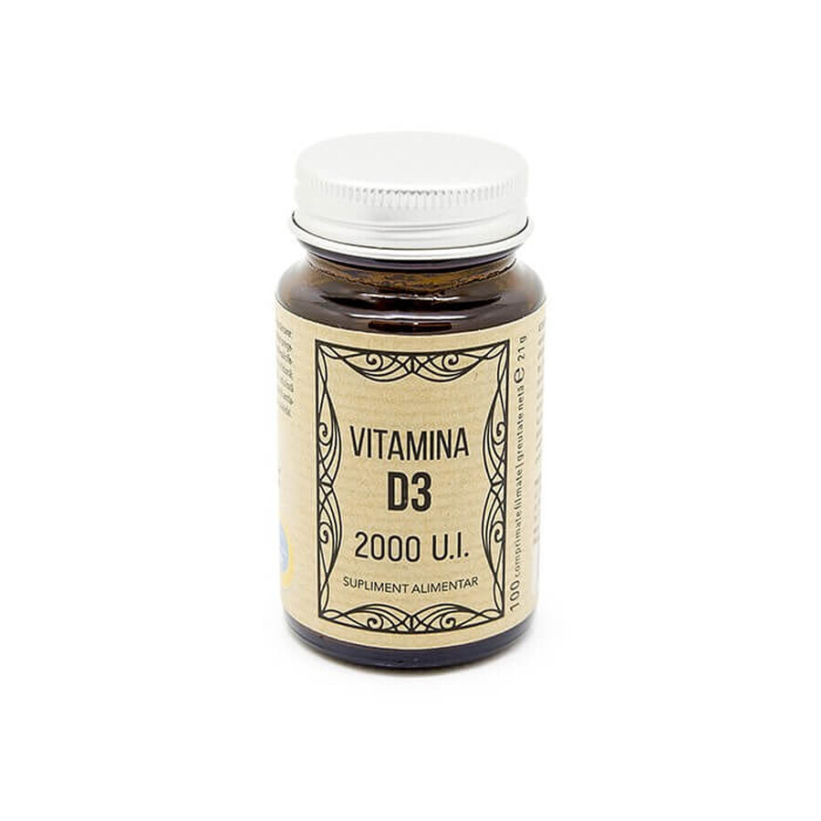 Vitamina D3 2000 UI, 100 comprimate filmate, Remedia
