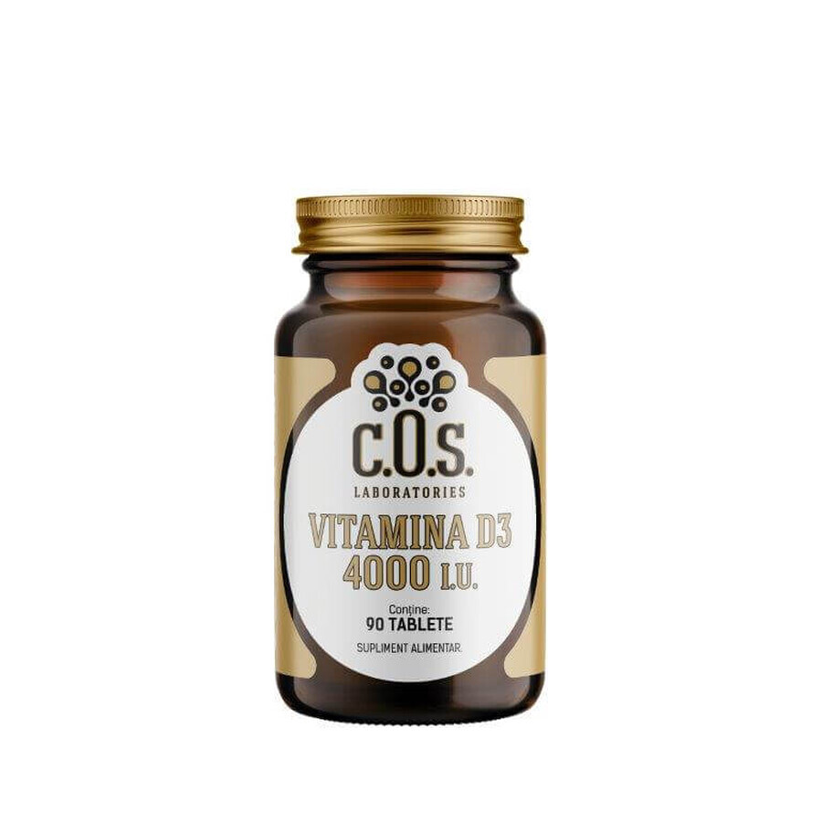 Vitamina D3 4000 UI, 90 tablete, COS Laboratories