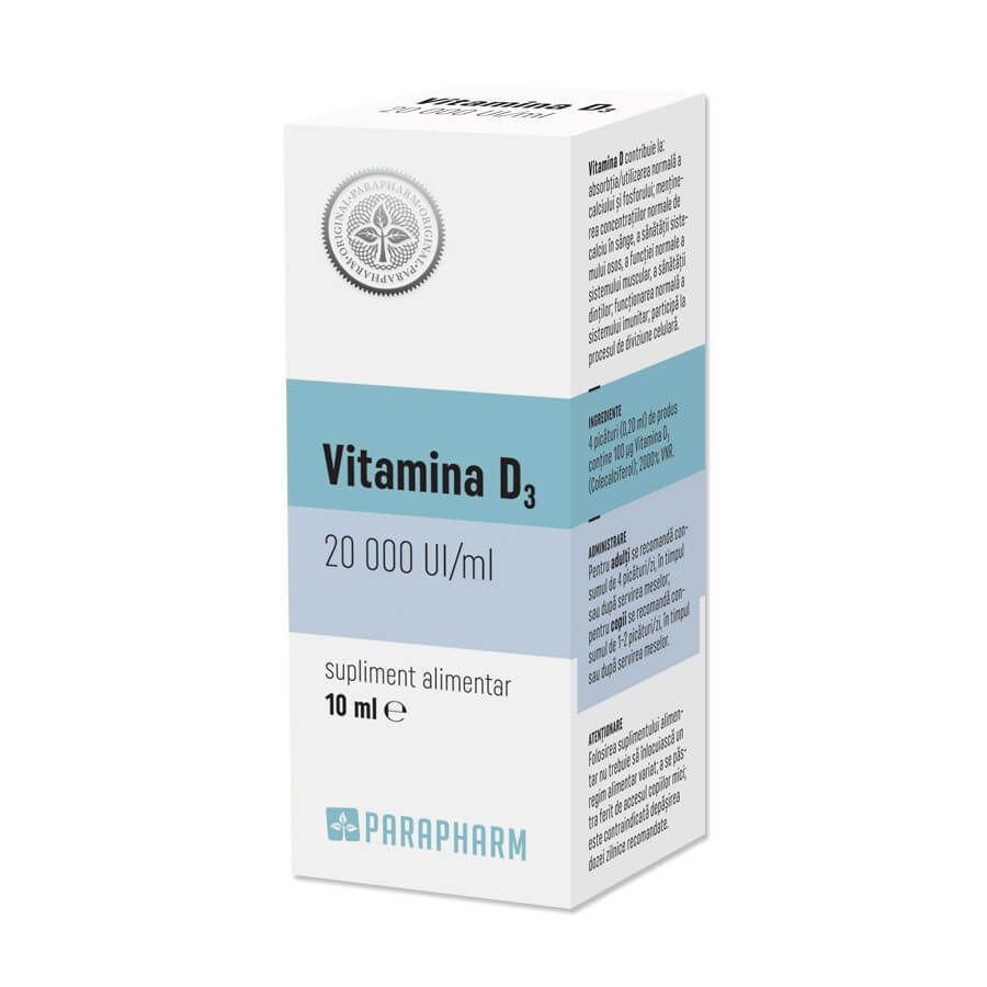 Vitamina D3, 10 ml, Parapharm recenzii