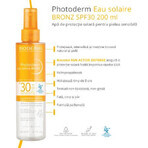 Apa cu protectie solara SPF 30 pentru piele sensibila Photoderm Bronz, 200 ml, Bioderma