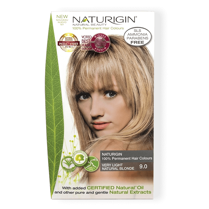 Vopsea pentru par nuanta 9.0 blond natural foarte deschis, 115 ml, Naturigin