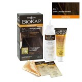 Vopsea permanentă pentru păr Nutricolor, Nuanţa Dark Golden Blond 6.3, 140 ml, Biokap