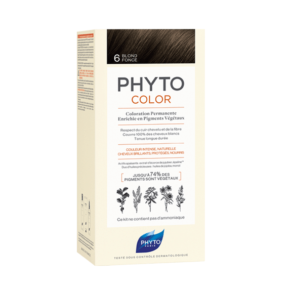 Vopsea Phytocolor, Nuanța 6 blond inchis, 40 ml, Phyto Frumusete si ingrijire