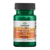Acid folic Folate 800 mcg, 30 capsule, Swanson