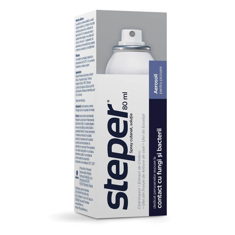 Aerosoli pentru picioare Steper, 80 ml, Aflofarm