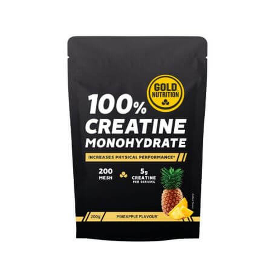 Creatina monohidrata cu aroma de ananas, 200 g, Gold Nutrition