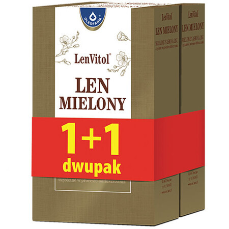 Oleofarm LenVitol, in măcinat, 2 x 200 g AMBALAJ DEFECTUOS