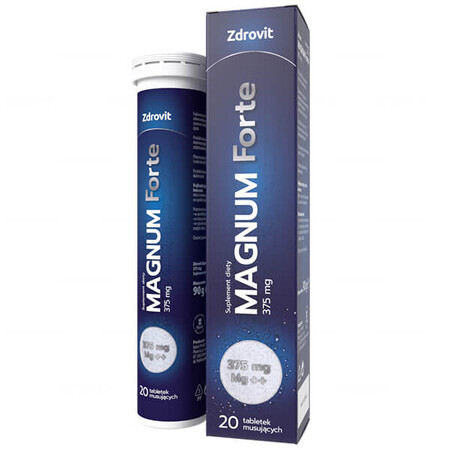 Zdrovit Magnum Forte 375 mg, 20 comprimate efervescente