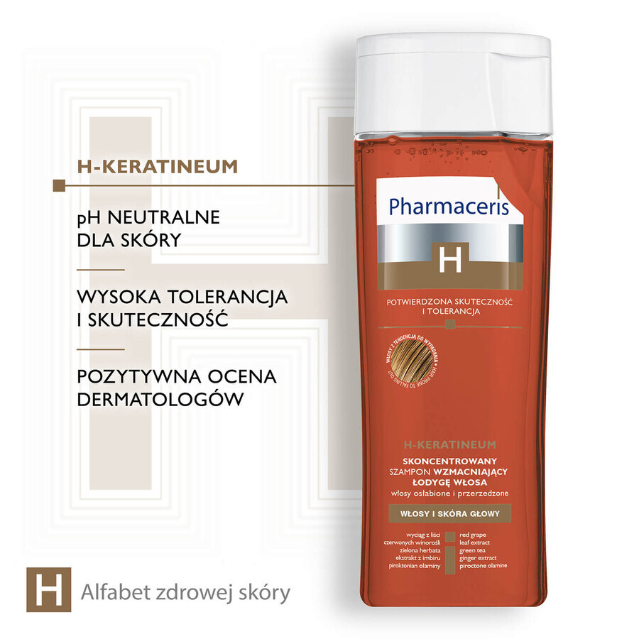 Pharmaceris H Keratineum, Șampon concentrat pentru întărirea firului de păr, 250 ml