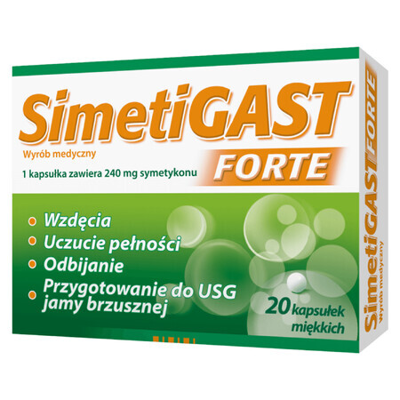SimetiGast Forte 240 mg, 20 capsule flexibile