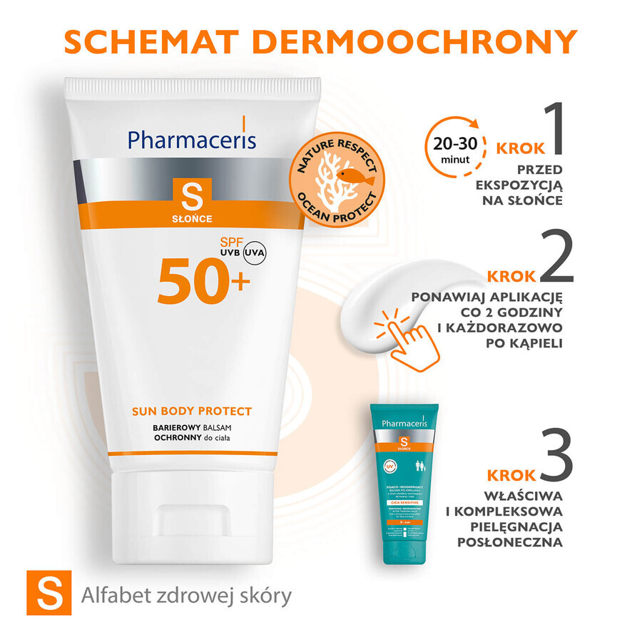 Pharmaceris S Sun Body Protect, Loțiune hidrolipidică protectoare pentru corp, SPF 50+, 150 ml