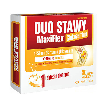Duo Joints MaxiFlex, aromă de portocale, 30 comprimate efervescente