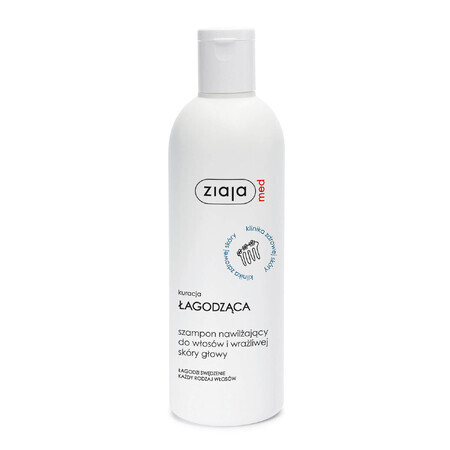 Ziaja Med Kuracja Łagodząca, Șampon hidratant pentru păr și scalp sensibil, 300 ml