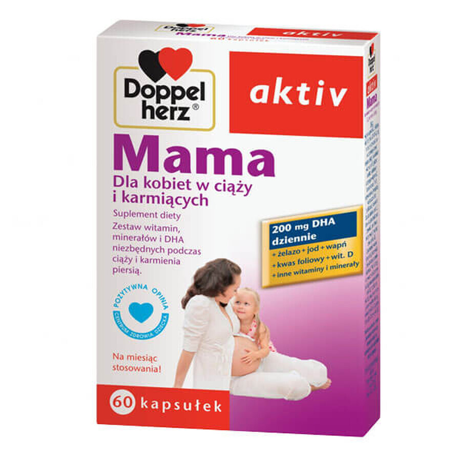 Doppelherz aktiv Mama, pentru femeile însărcinate și care alăptează, 60 capsule