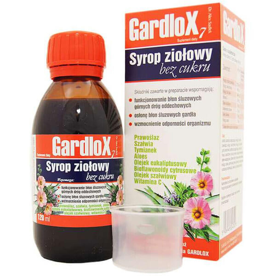 Gardlox, sirop de plante fără zahăr, 120 ml