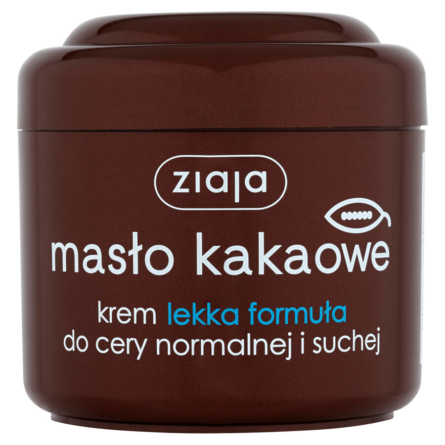 Ziaja Masło Kakaowe, Cremă cu formulă ușoară pentru ten normal și uscat, 200 ml