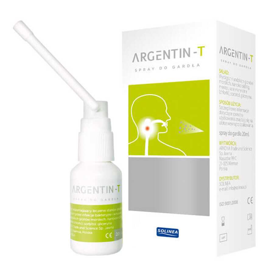 Argentin T, spray pentru gât, 20 ml