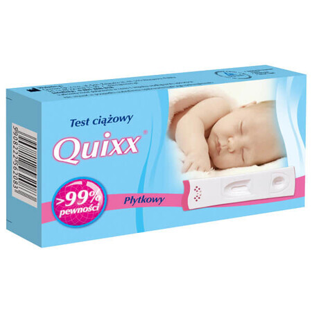 Quixx, test de sarcină hCG trombocitelor, sensibil 25mIU/ml, 1 bucată