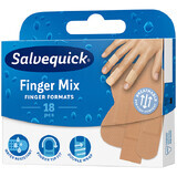 Salvequick Finger Mix, plasturi flexibili pentru degete, 18 bucăți