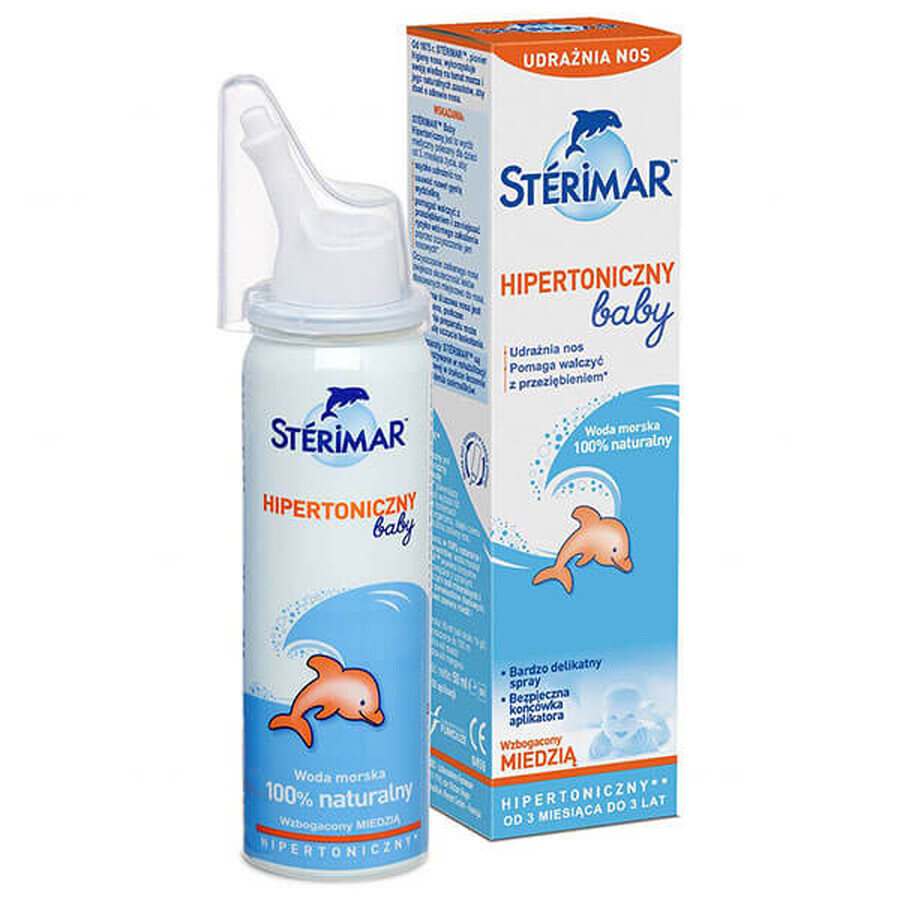 Sterimar Baby, spray hipertonic cu cupru, pentru copii de la 3 luni, 50ml
