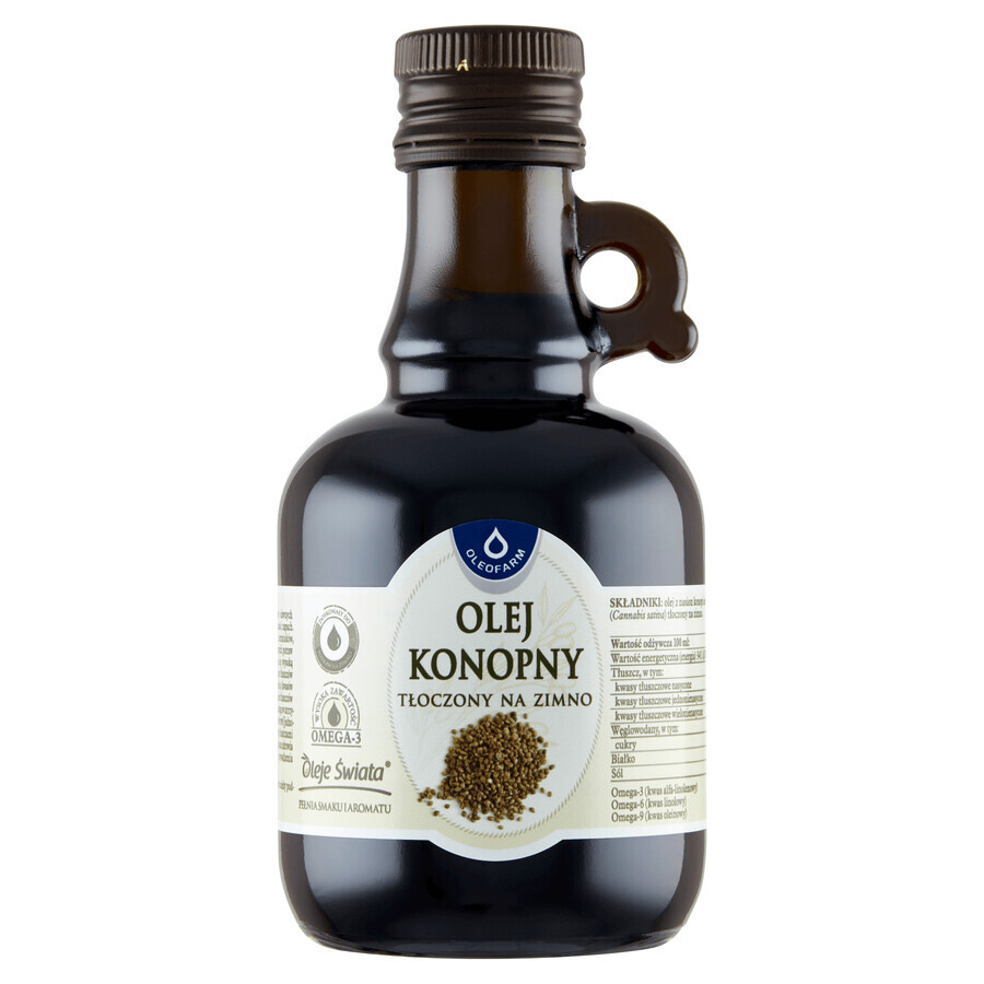 Oleofarm Oils of the World Ulei de cânepă, presat la rece, 250 ml