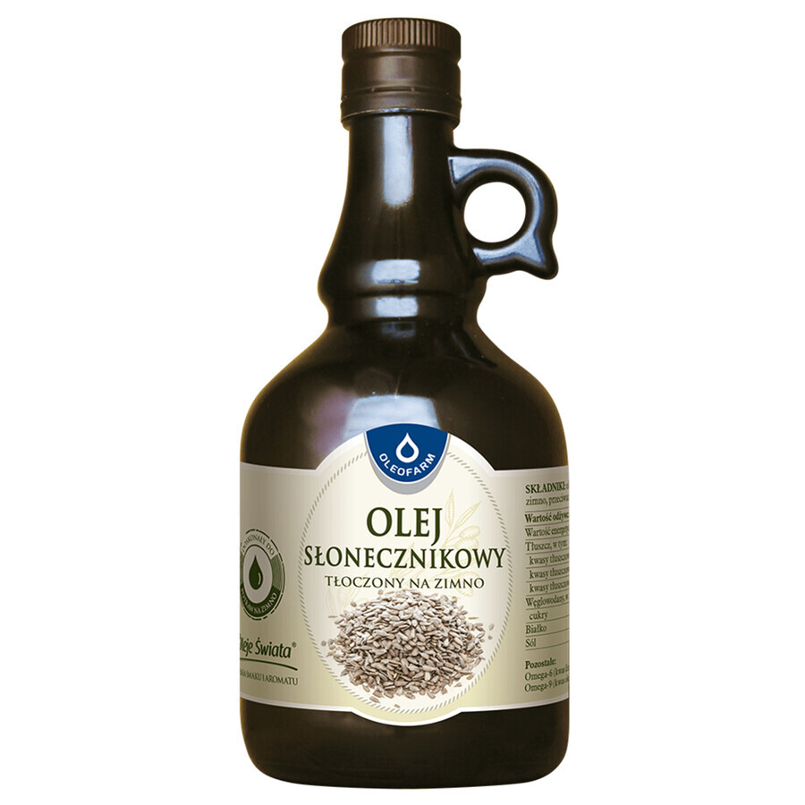 Oleofarm Oils of the World Ulei de floarea-soarelui presat la rece, 500 ml