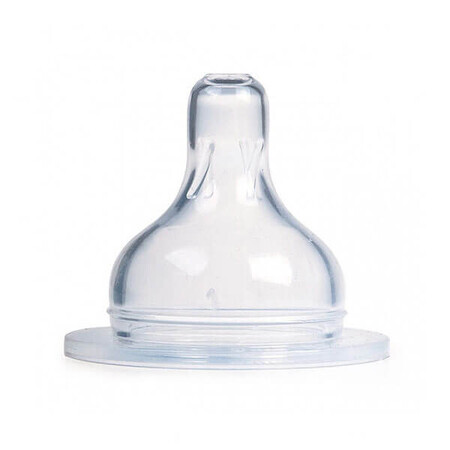 Canpol Babies EasyStart Wide Mouth Baby Bottle Nipple Silicone Size 2 Medium Flow 1pc