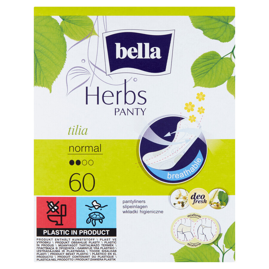 Bella Panty Herbs, tampoane igienice cu flori de tei, Normal, 60 buc.