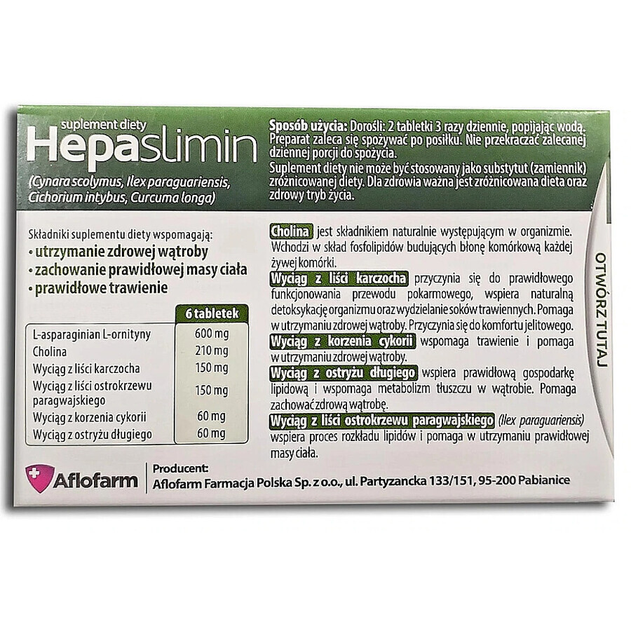 Hepaslimin, 30 comprimate