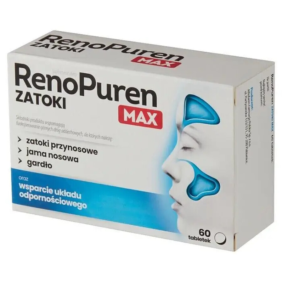 RenoPuren Zatoki Max, 60 comprimate