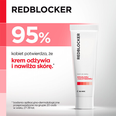Redblocker, Cremă pentru piele capilară, Cremă de noapte, 50 ml