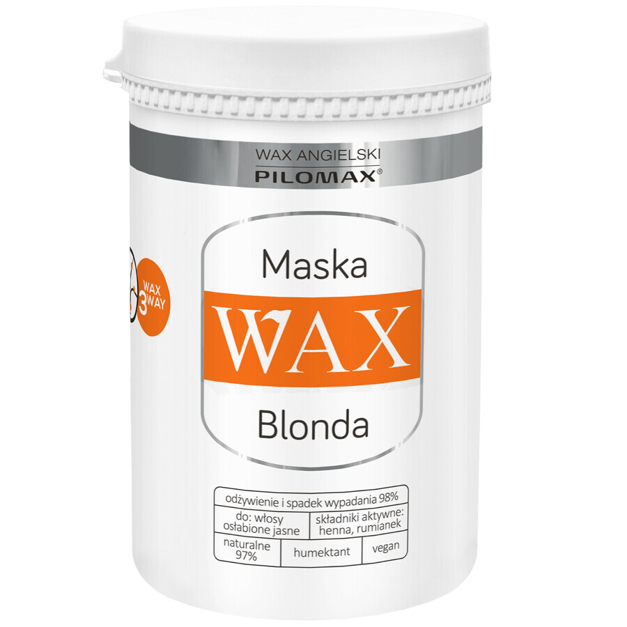 WAX Pilomax NaturClassic Blonde, Mască regenerantă pentru părul deschis, 480 ml