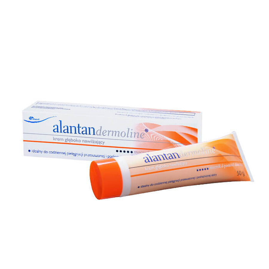 Alantan Dermoline, cremă hidratantă profundă, piele uscată și iritată, 50 g