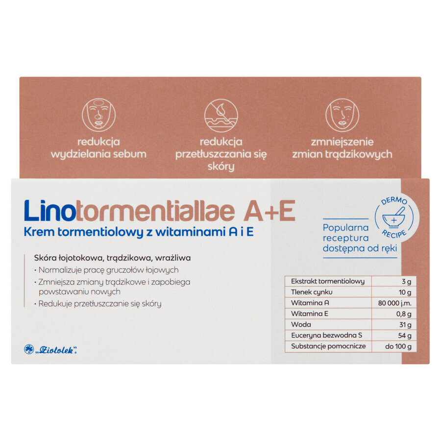 Linotormentiallae A+E, crema tormentiol con vitaminas A y E, 50 g