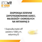 Ibuvit D 1000, vitamina D pentru copii de peste 1 an, adolescenți și adulți, 30 de capsule de tip twist-off