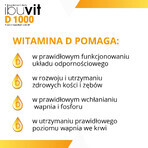 Ibuvit D 1000, vitamina D pentru copii de peste 1 an, adolescenți și adulți, 30 de capsule de tip twist-off