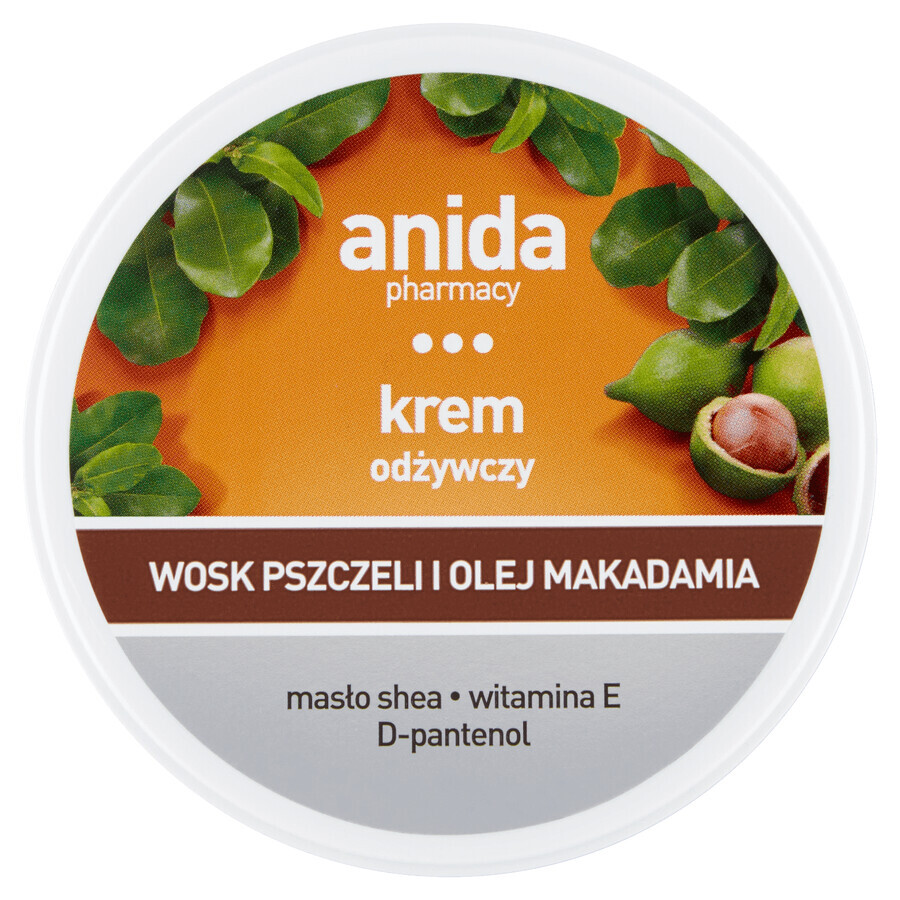 Anida, crème nourrissante à la cire d&#39;abeille et à l&#39;huile de macadamia, 125 ml