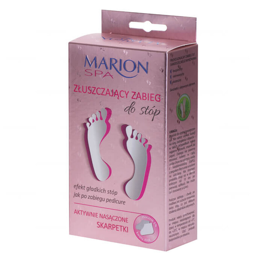 Marion Spa, tratament exfoliant pentru picioare, șosete înmuiate activ, 2 x 20 ml