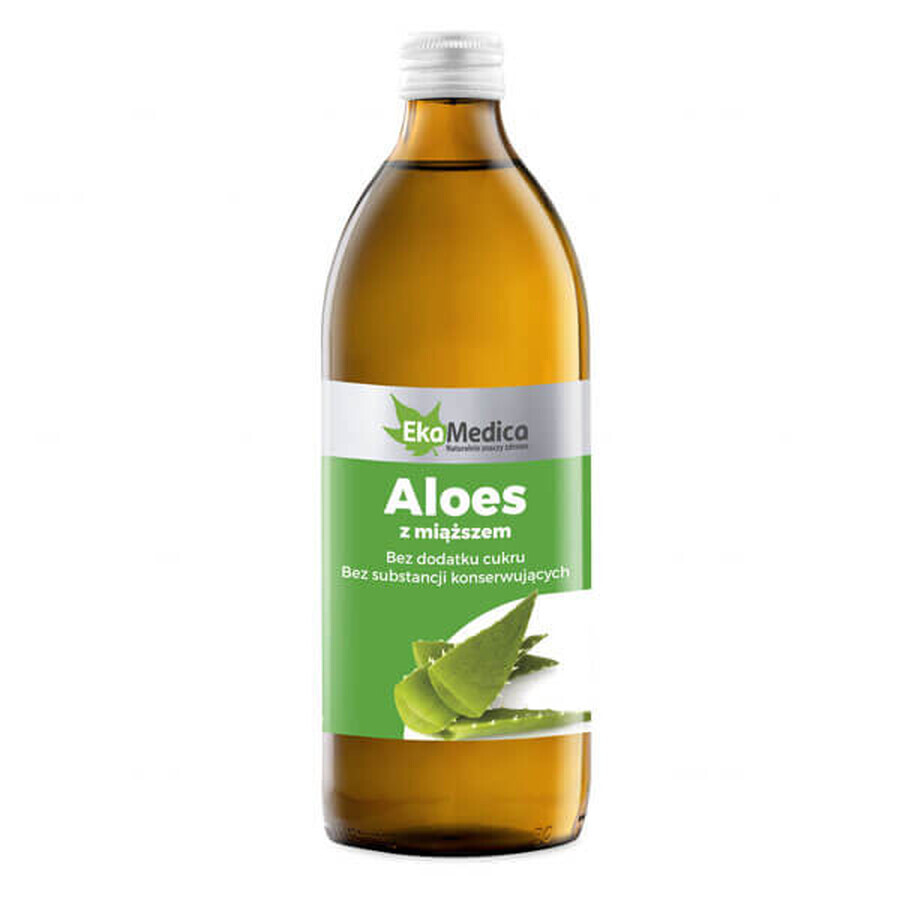 EkaMedica Aloe vera cu pulpă, suc, 500 ml