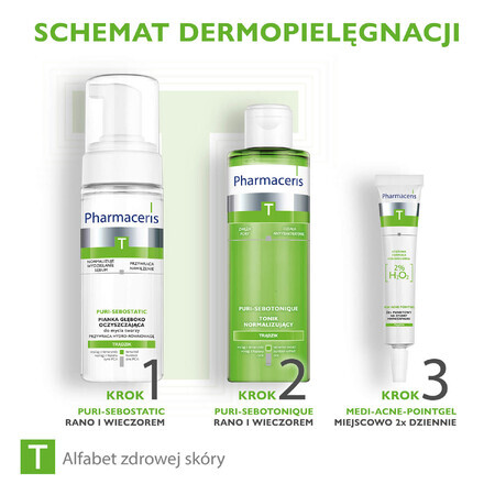 Pharmaceris T Medi Acne Point-Gel, gel puntual para lesiones microinflamatorias localizadas 2% H2O2, 10 ml