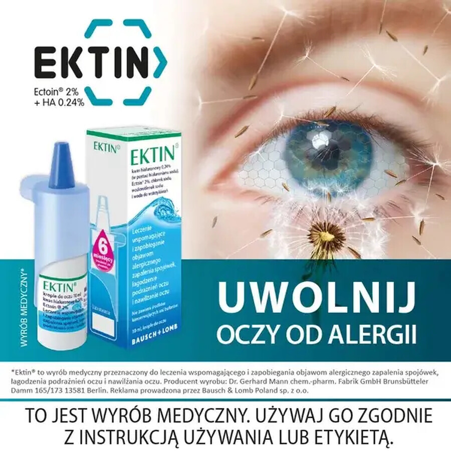 Ektin, picături pentru ochi, soluție, 10 ml