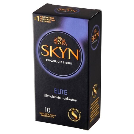 Prezervative ultra-subțiri Unimil Skyn Elite non-latex, 10 bucăți
