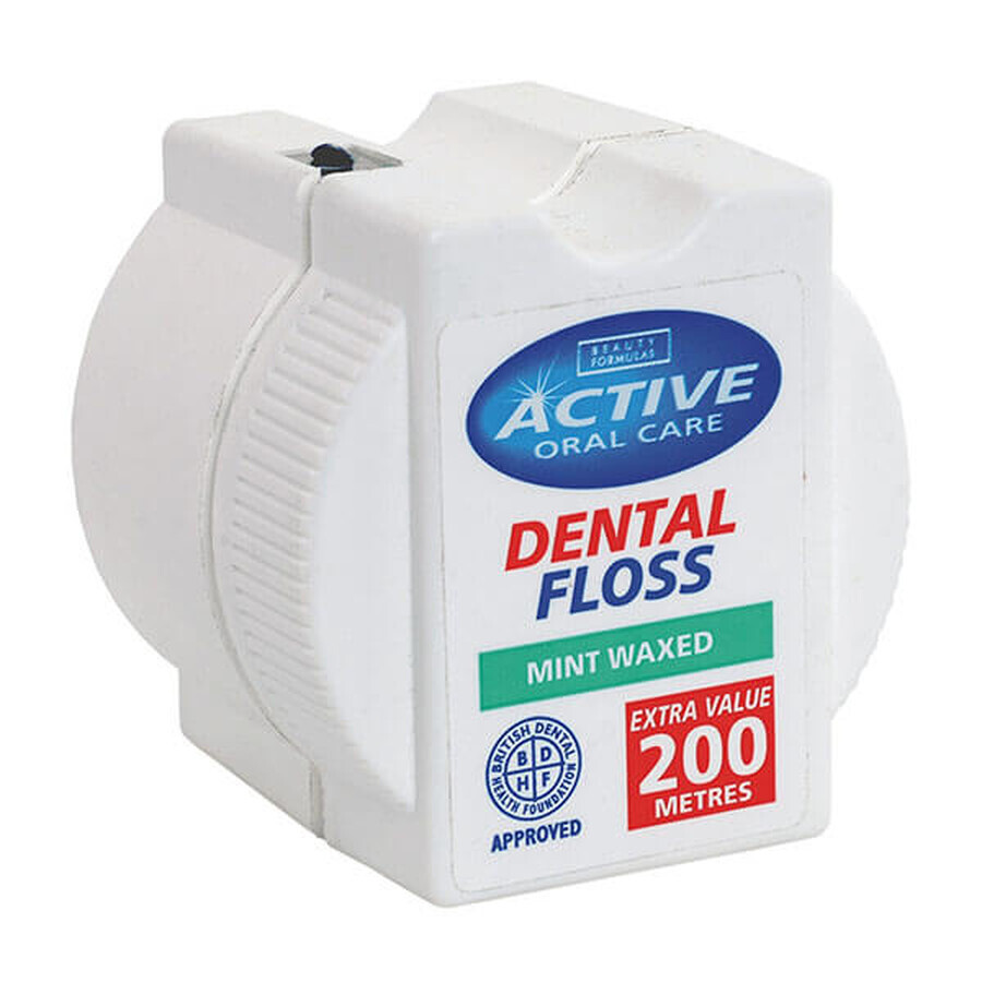 Beauty Formulas Active Oral Care, ață dentară, mentă cerată, 200 m