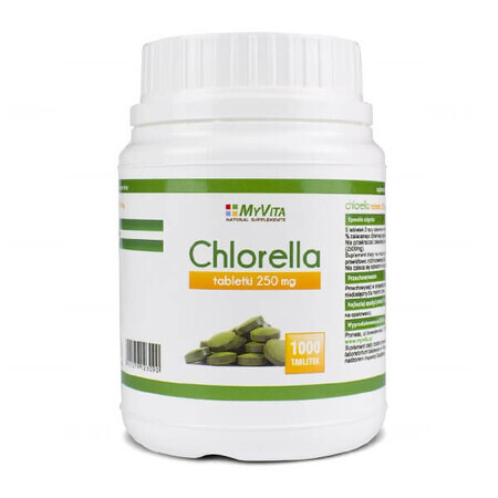 MyVita Chlorella, ruptura peretelui celular, 1000 comprimate