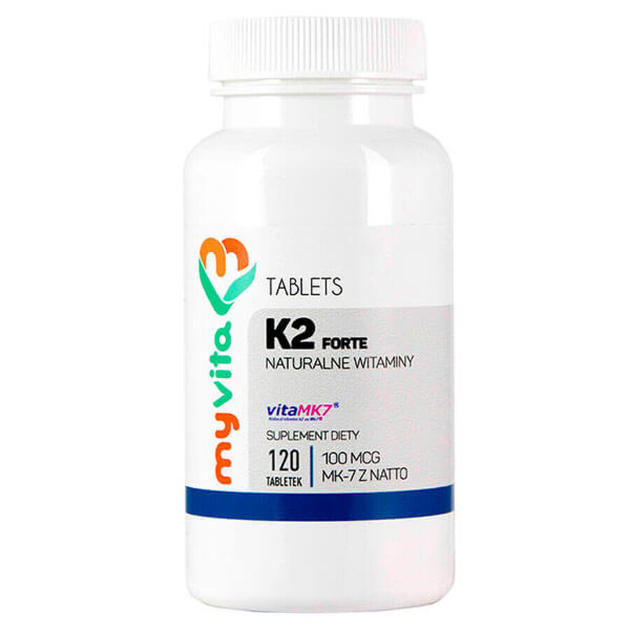 MyVita K2 Forte, vitamina K2 MK-7 din natto 100 µg, 120 comprimate