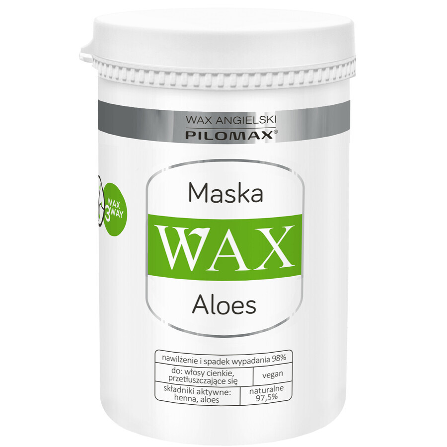 WAX Pilomax, Aloe Vera, Mască regenerantă pentru păr subțire, 480 ml