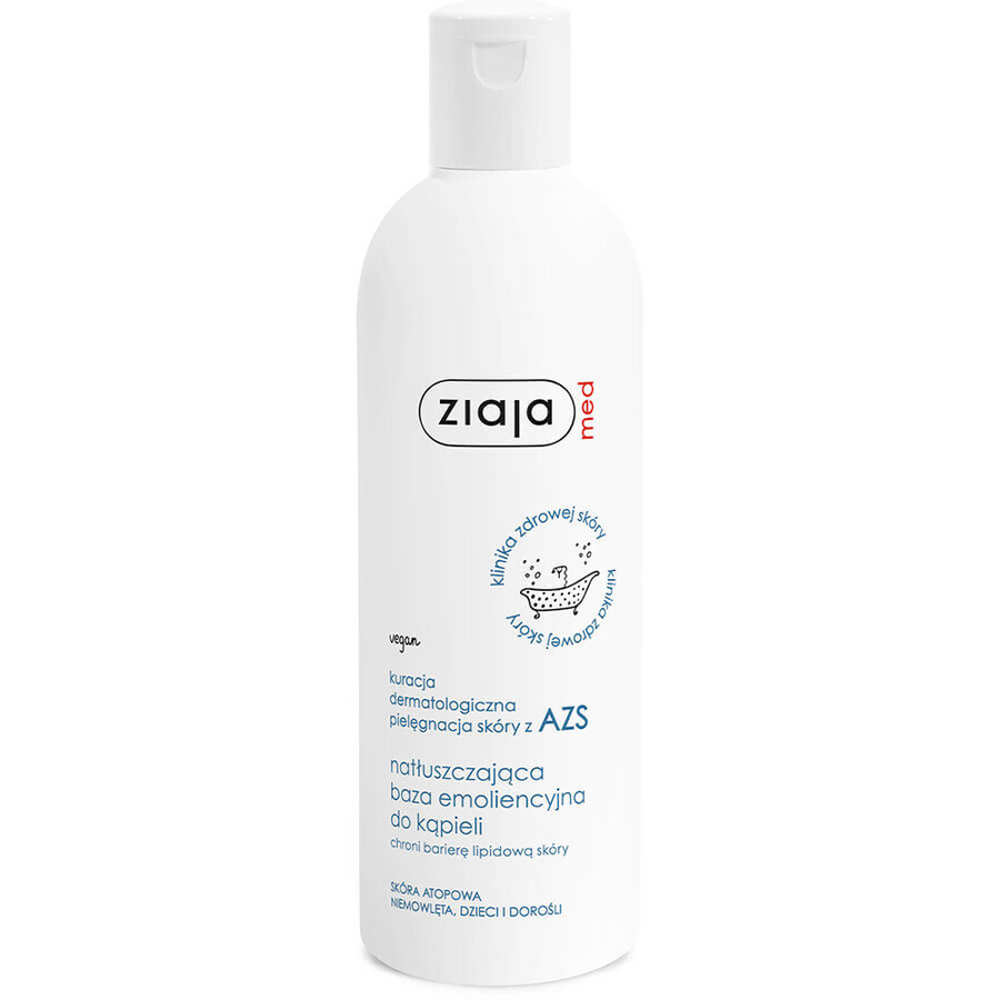 Ziaja Med Tratament dermatologic pentru AD, Baza de baie emolientă grasă, 270 ml