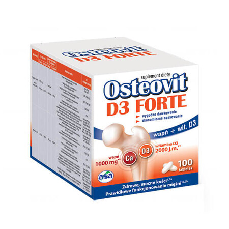 Asa Osteovit D3 Forte, 100 comprimate