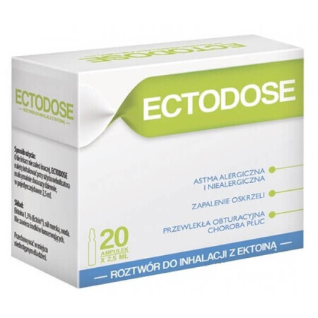 Ectodose, soluție pentru inhalare de ectoină, 2,5 ml x 20 fiole