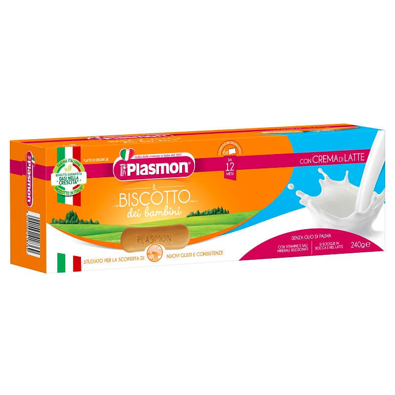 Biscuiti cu crema de lapte, 240g, Plasmon